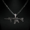 Dije de Rifle de Asalto "Dark Icy" en Plata 925