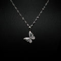 Dije Mariposa Dual Pavé en Plata 925