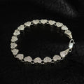 Pulsera Corazón Full Ice — Plata .925