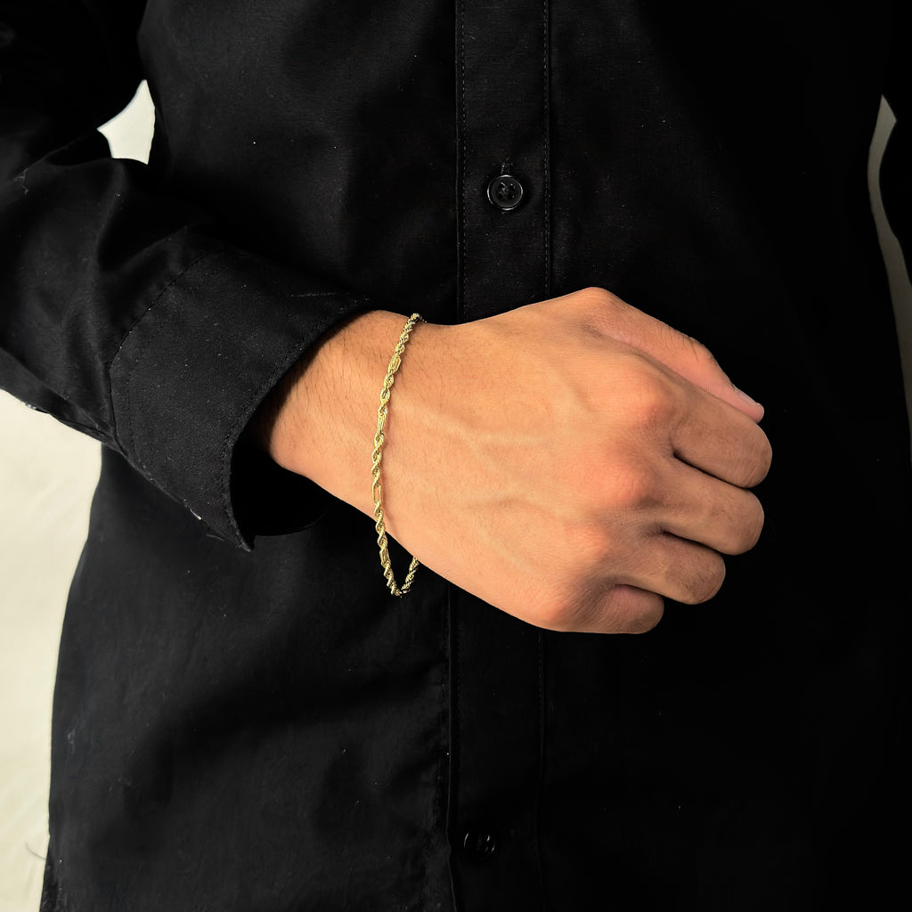 Pulsera Eslabón Fígaro en Oro 10K
