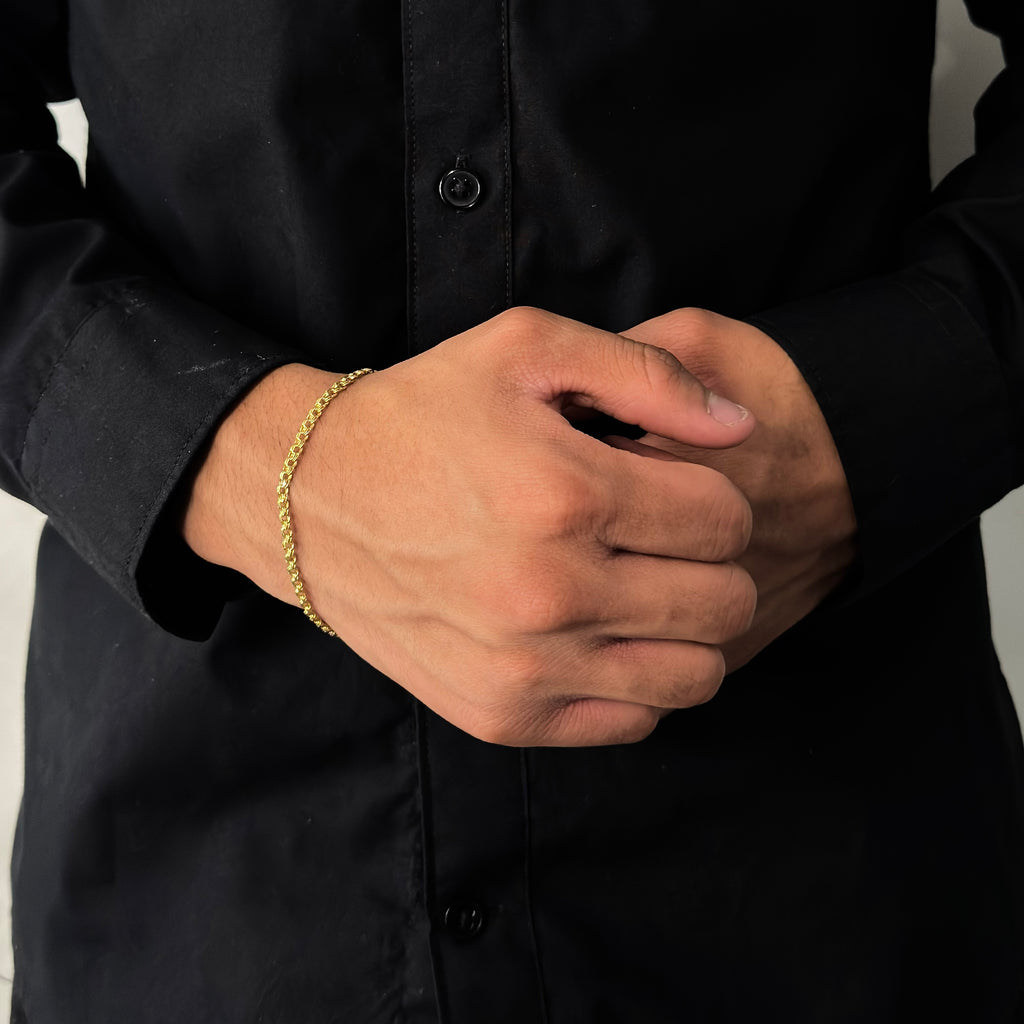 Pulsera Tejido Chino en Oro 10K