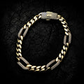 Brazalete Mónaco en Oro 10 Kilates y Pavé