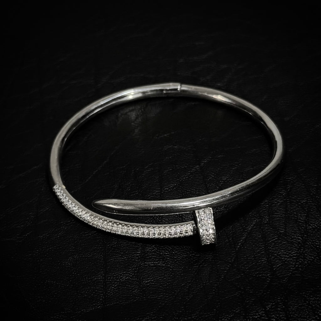 Pulsera Clou Pavé — Plata .925