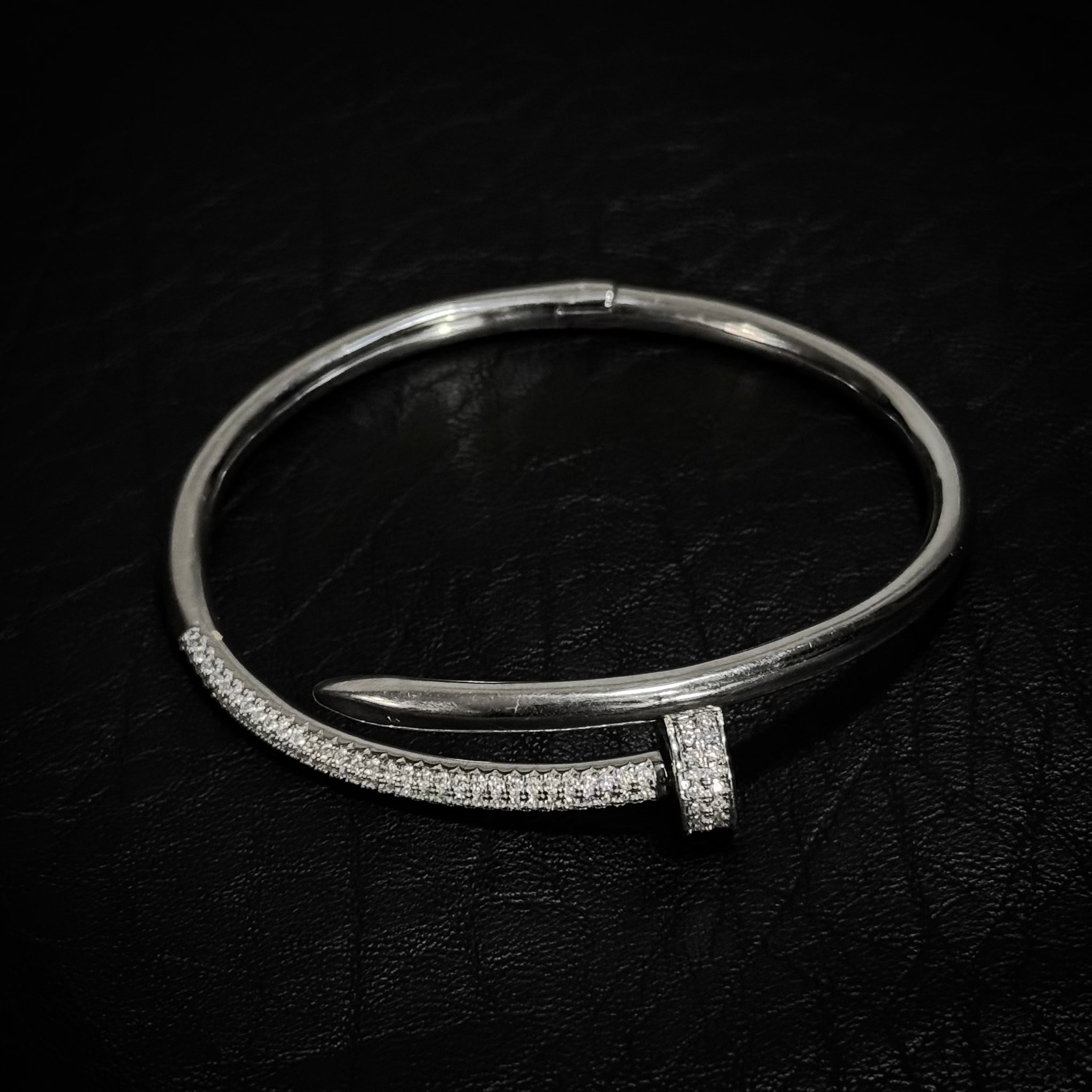 Pulsera Clou Pavé — Plata .925