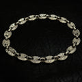 Pulsera Eslabón Ancla Full Ice — Plata .925