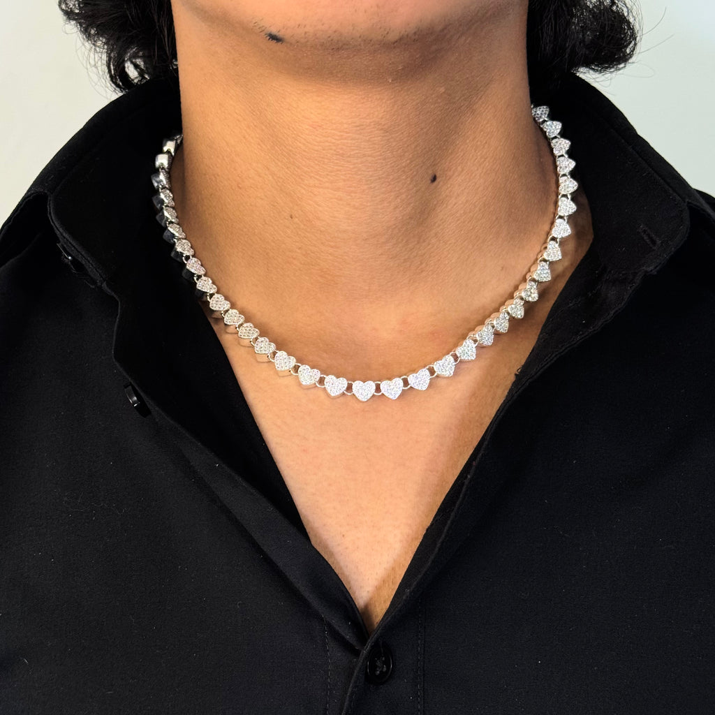 Collar corazón full ice