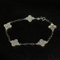 Pulsera Trébol VC Full Ice — Plata Esterlina 925