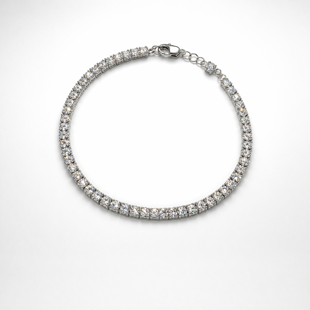 Pulsera Tennis Diamantado — Plata Esterlina 925 con Zirconia Cúbica