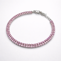 Pulsera Tennis Rosa — Plata Esterlina con Zirconia Cúbica