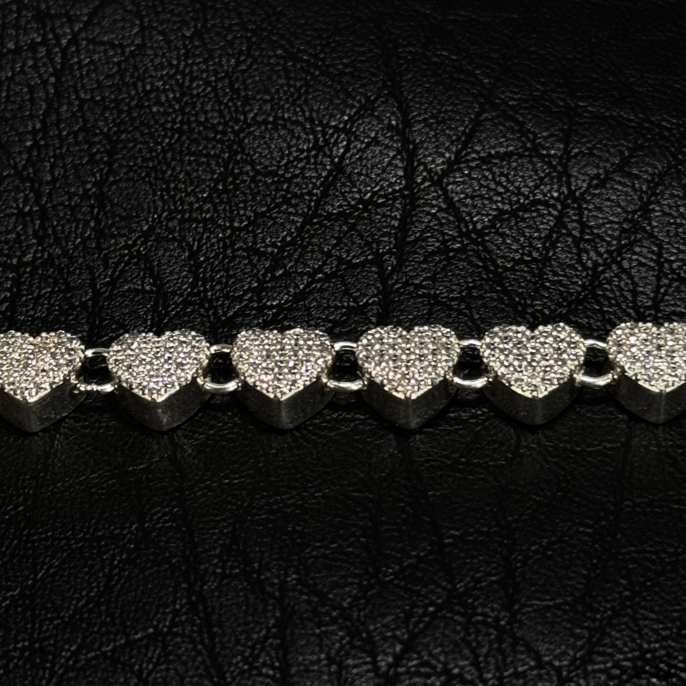 Pulsera Corazón Full Ice — Plata .925