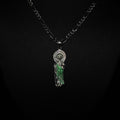 Dije San Judas Tadeo "Esmeralda Pavé" en Plata 925