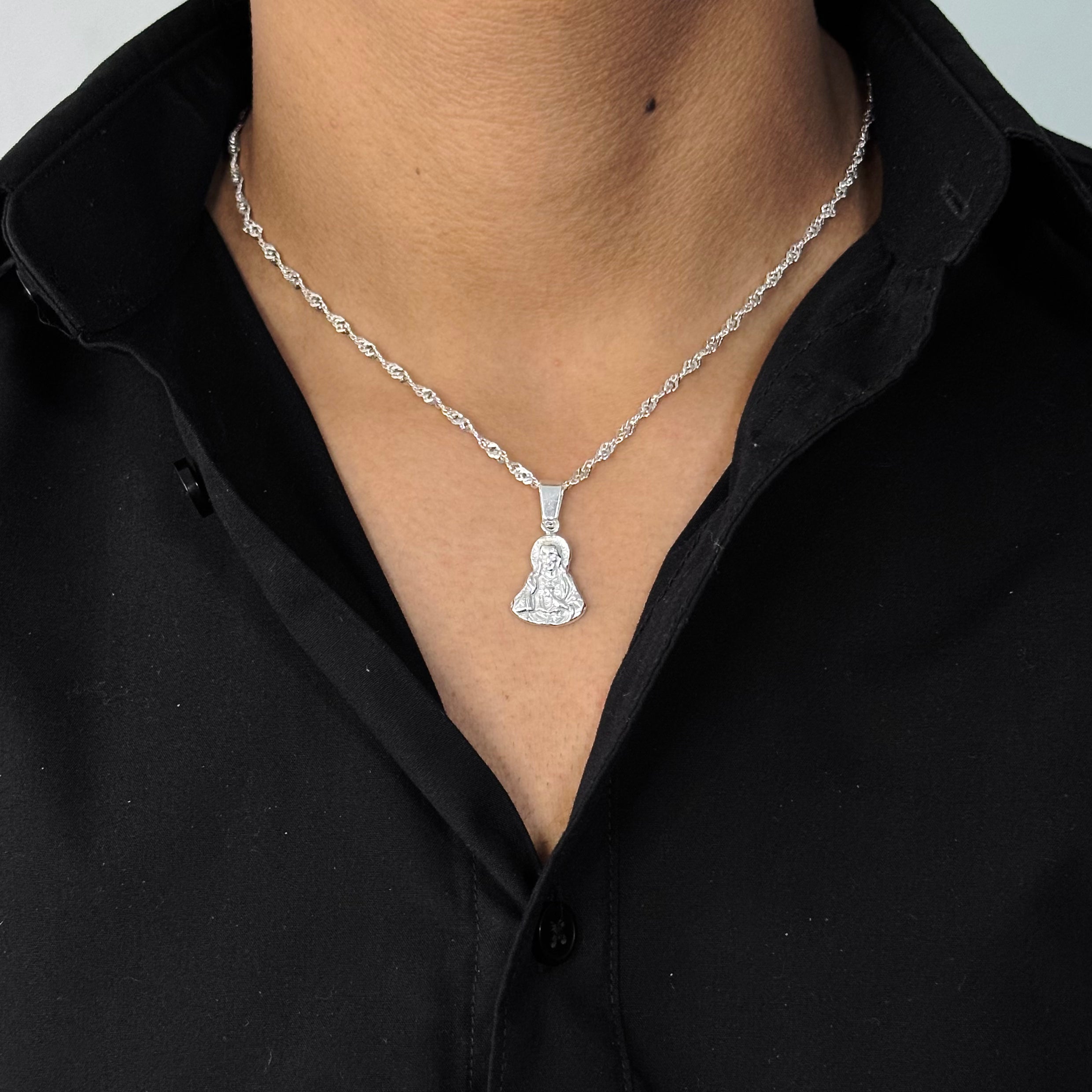 Dije Sagrado Corazón en Plata S925