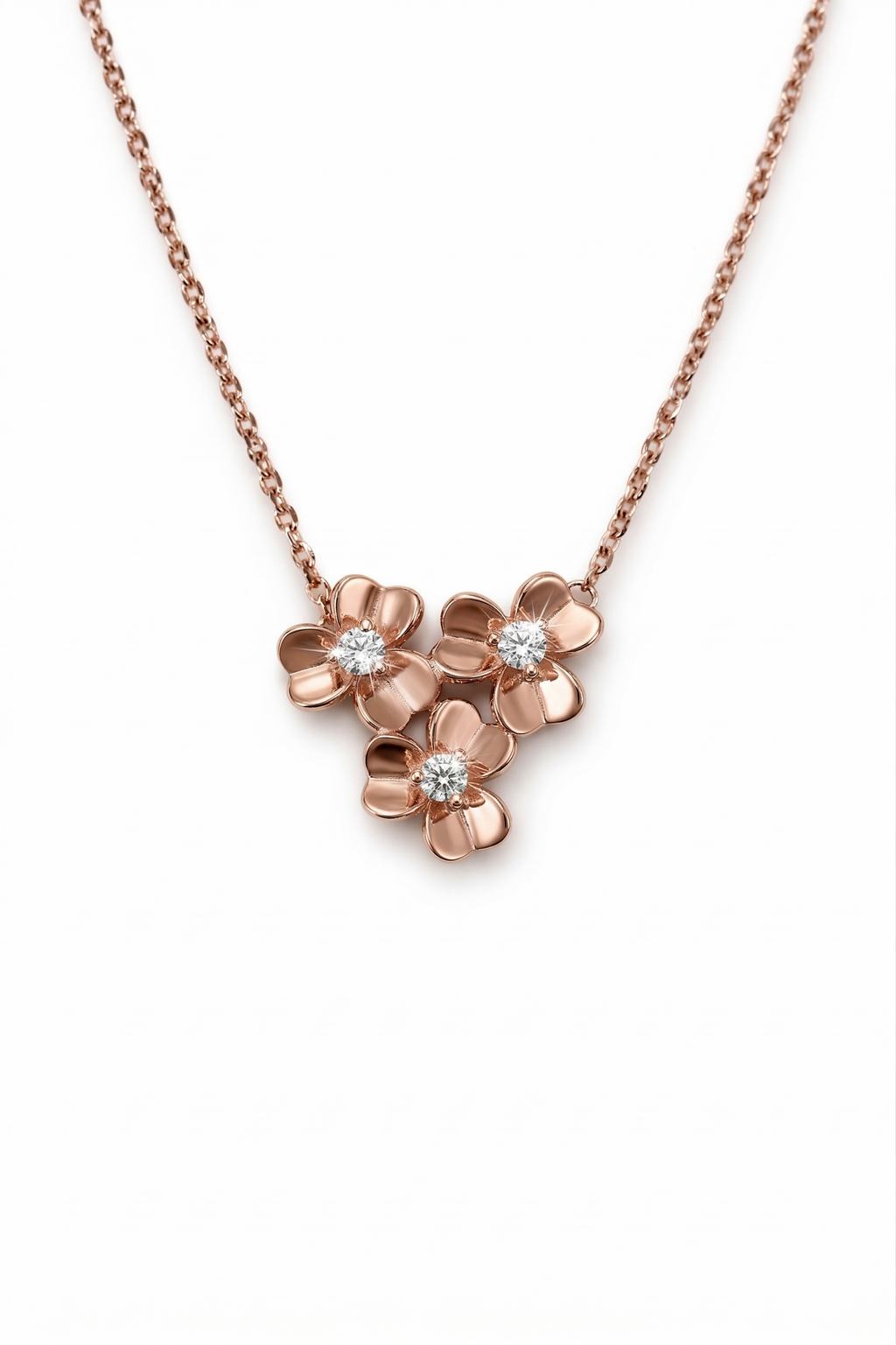 Collar Wild Poppy — Plata Esterlina 925 con Baño de Oro Rosa